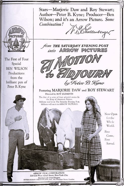 A Motion to Adjourn poster